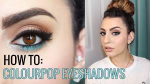 how to colourpop eyeshadows tutorial