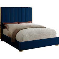 meridian beccanavy q becca queen bed in