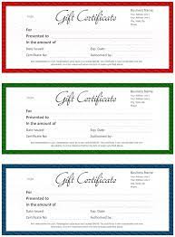 official gift certificate template for word