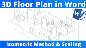 floor plan 3d in ms word isometric