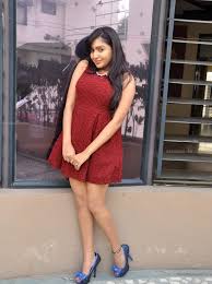 Beauty Galore HD : Anjana Deshpande Red Frock Mini Skirt