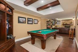 Basement Pool Table Fireplace