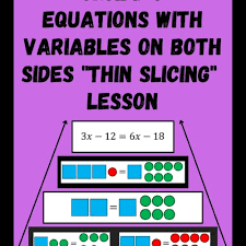 Thin Slicing Lesson 8th Grade Math