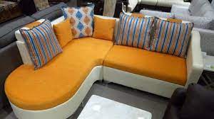 L Shape Modern Design Wooden Sofa Set