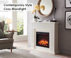 Everleigh White Electric Fireplace