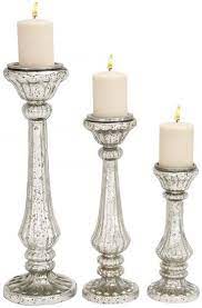 jasmine mercury glass candle holders