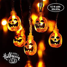 20 Led Pumpkin Garden String Lights Halloween Party Decoration Lights Lamp 7 2ft