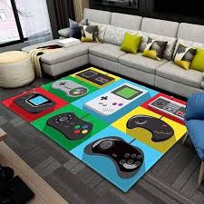 colorful game console living room