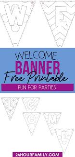 printable welcome banner free template