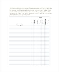 House Cleaning Schedule 16 Free Word Pdf Psd Documents