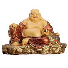 Copper Maitreya Buddha Statue Laughing