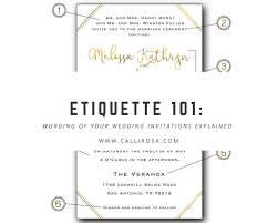 wording of your wedding invitations