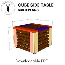 Slatted Cube Side Table Pdf Build