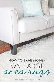 how to save money on large area rugs