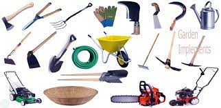 gardening tools list with pictures and