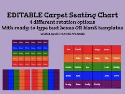 Carpet Seating Chart Editable Multiple Layouts