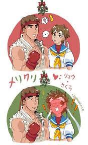 Ryu x Sakura | Sakura street fighter, Street fighter art, Street fighter