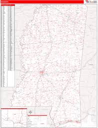 22,476 zip code population in 2010. Mississippi Zip Code Wall Map Red Line Style By Marketmaps