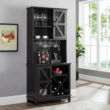 Custom armoire beverage or coffee bar, made from a solid wood armoire, including rustic wood details, a light feature, and drawers/cabinets for storage, and a shelf for mugs/glasses. Coffee Bar Wayfair