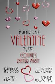 Adult Valentines Dinner Party Invitation 4x6 By Writeonthedot
