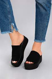 All positive reviews › amazonlover. Steve Madden Slinky Black Platform Slide Sandals Womens Fashion Shoes Comfy Shoes Steve Madden Slinky