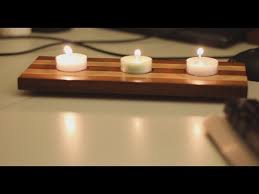 004 Wooden Tea Light Candle Holder