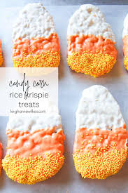 candy corn rice krispie treats by