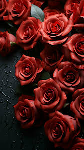 view from above red roses a romantic