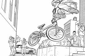 Print this bmx cycling race coloring page out or color in online with our new coloring machine. Bmx Coloring Pages