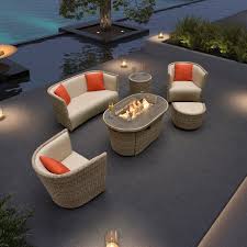 Get free shipping on qualified outdoor lounge furniture or buy online pick up in store today in the outdoors department. China Modern Outdoor Seating Wicker Garden Furniture Sale With Fire Table For Outdoor Living China Outdoor Couch Patio Couch