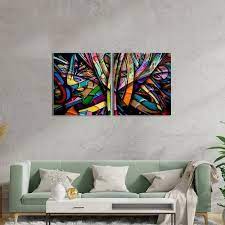 Multi Frame Abstract Colourful Wall