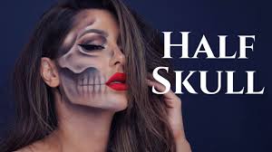 half skull halloween tutorial chrisspy