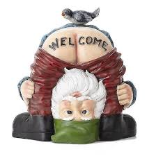 Welcome Gnome Garden Statue Resin Dwarf