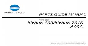 Konica minolta bizhub 163 urządzen… bizhum 163v تعريف ~ konica minolta bizhub 163. 63175399 Konica Minolta Bizhub 163 7616 Parts Manual