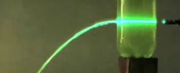 trap a laser beam in water