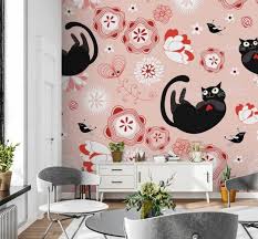 Cat Wallpaper Wall Murals Wallsauce Uk
