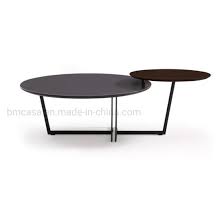 Modern Oak Veneer Glass Coffee Table