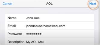 aol mail settings for outlook windows