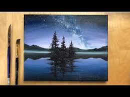 Galaxy Landscape Acrylic Painting
