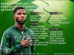 2022 world cup qualifiers nigeria