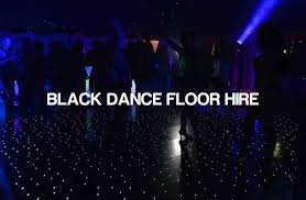 black dance floor hire plain or