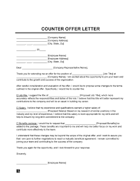 free counter offer letter template