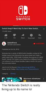 Nint E N D O Switch Switch Swap Weird Way To Get A New