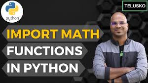 import math functions in python