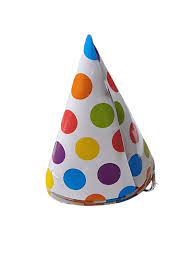 8 party hats happy birthday kids paper