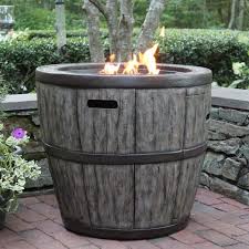 Outdoor Fire Pit Table Wine Barrel