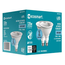Ecosmart 120 Watt Equivalent Par38 Led Motion Sensor Flood Light Bulb Daylight 2 Pack 1003032303 The Home Depot