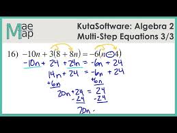 Algebra 2 Multi Step Equations Part 3