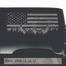 mountain tattered american flag hardtop