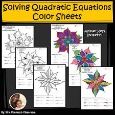 Solving Quadratic Equations Color By